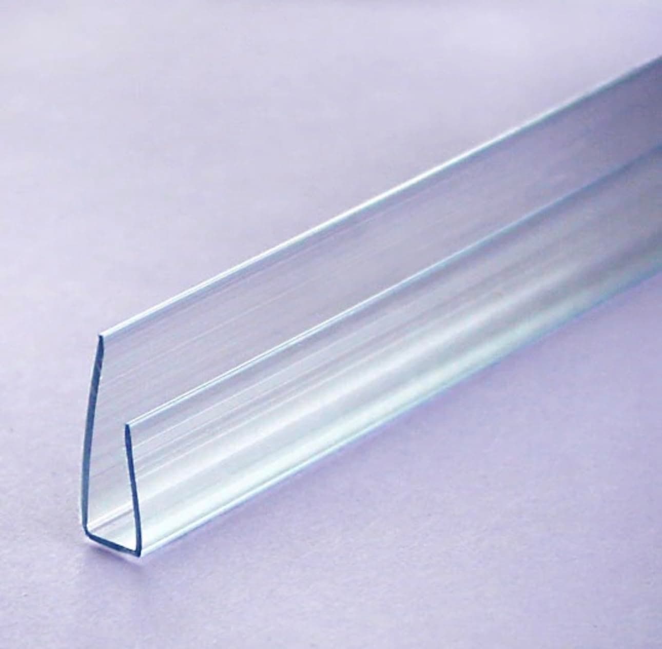 Clear polycarbonate end cap channel