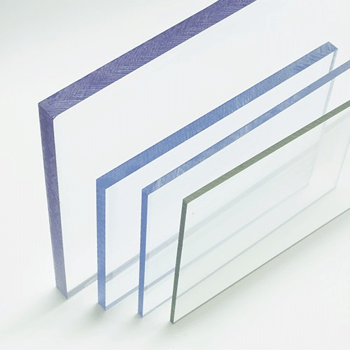 Polycarbonate sheet thickness cross-section showing 3mm, 4.5mm and 6mm options